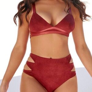 CXIX ~ APHRODITE MAROON SUEDE SET.
